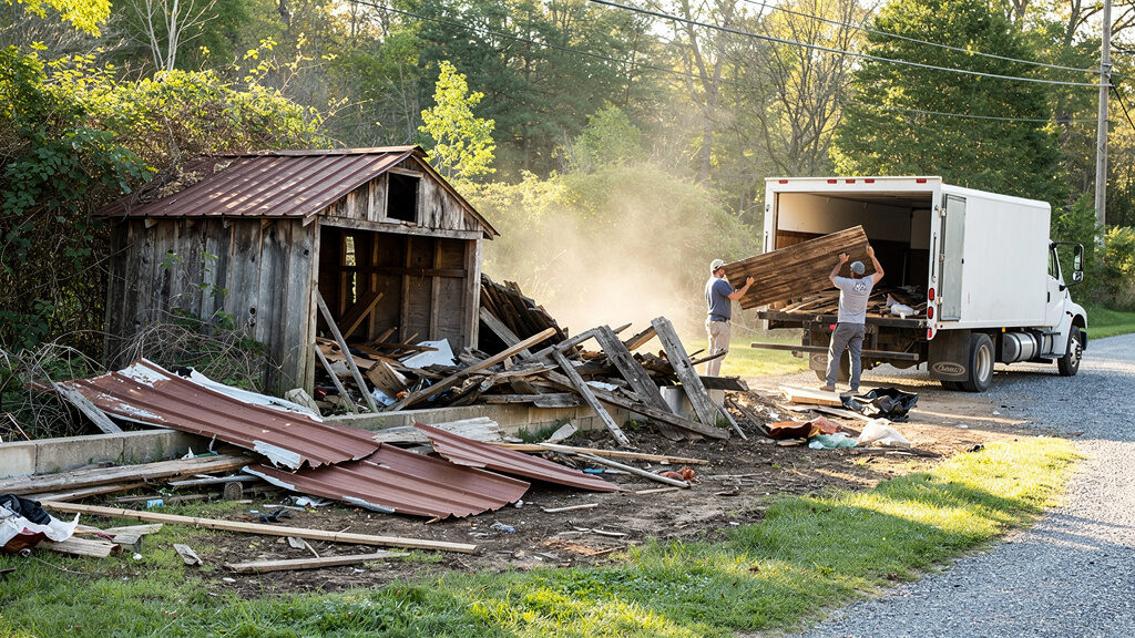 Storm debris cleanup and yard waste removal in Damascus