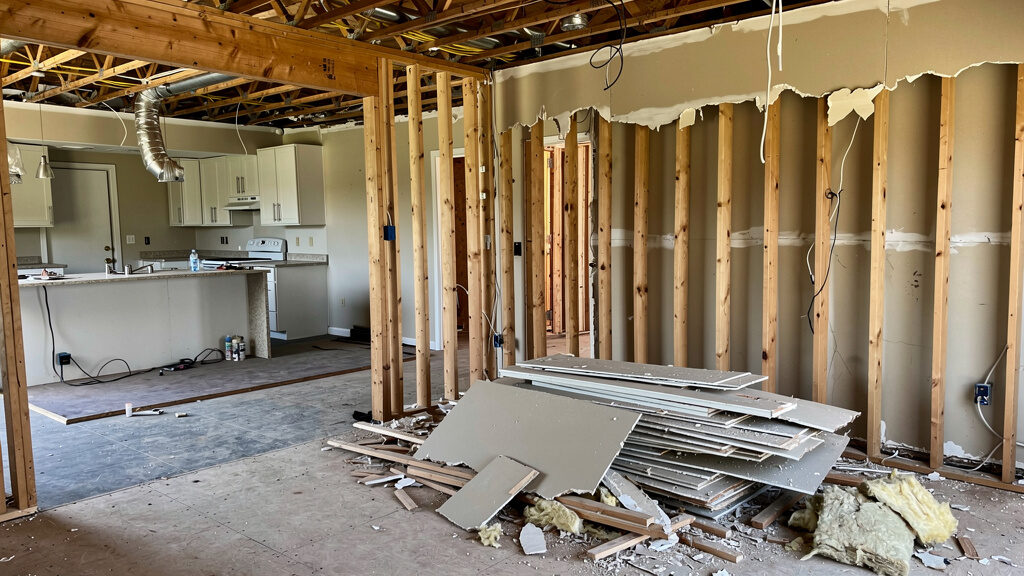 Interior demolition project in a Northern Virginia home
