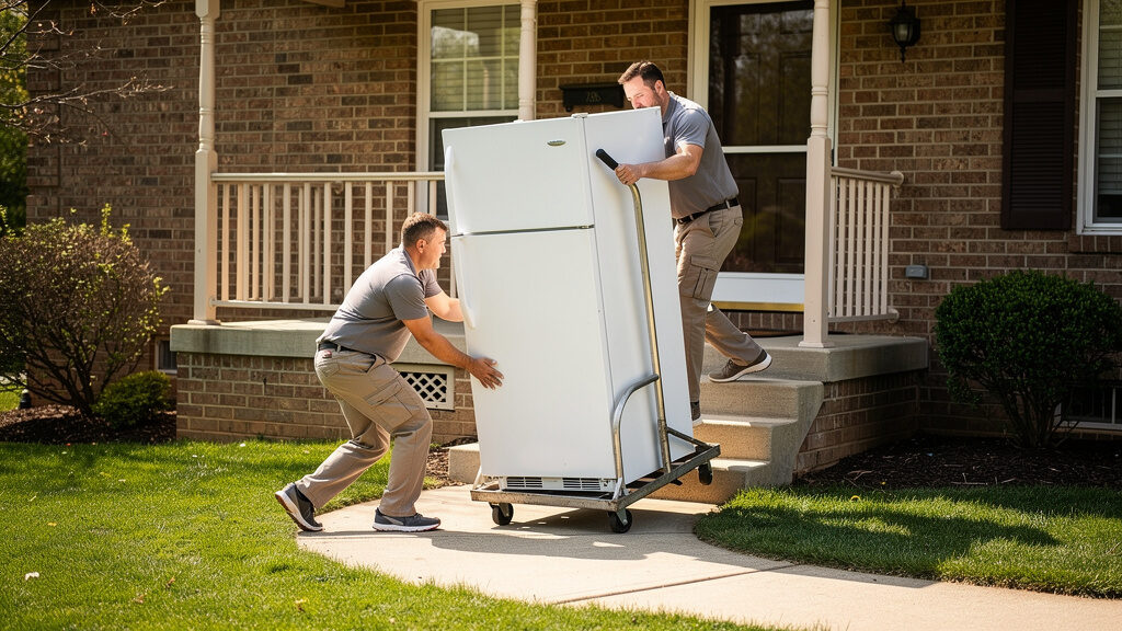 Junk Gorillas removing old appliances from a Wheaton home