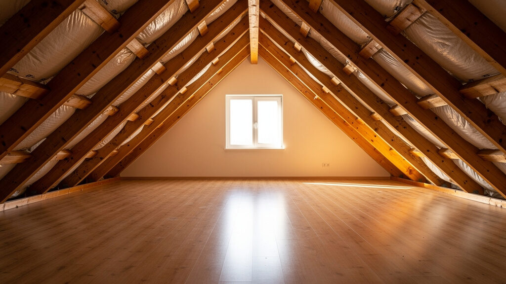 Cleared attic space ready for proper storage or finishing