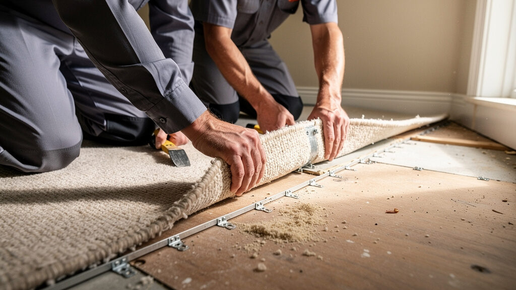 Professional carpet removal and padding extraction