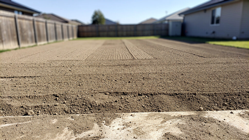 Cleared area after concrete demolition in Potomac, MD
