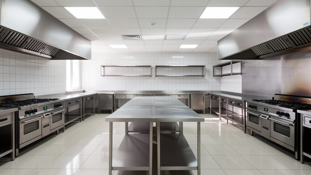 Empty restaurant space after professional cleanout in Potomac