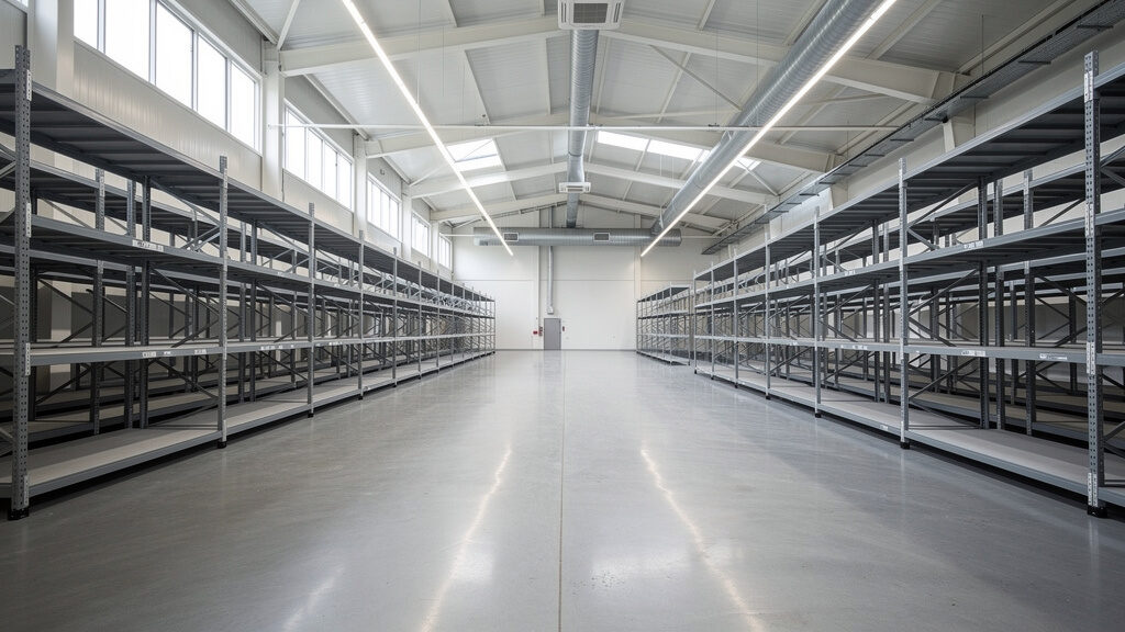 Empty warehouse space after professional clearance